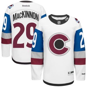 Fanatics Branded NHL Men's Colorado Avalanche Nathan MacKinnon #29 Breakaway Away Replica Jersey, Large, White